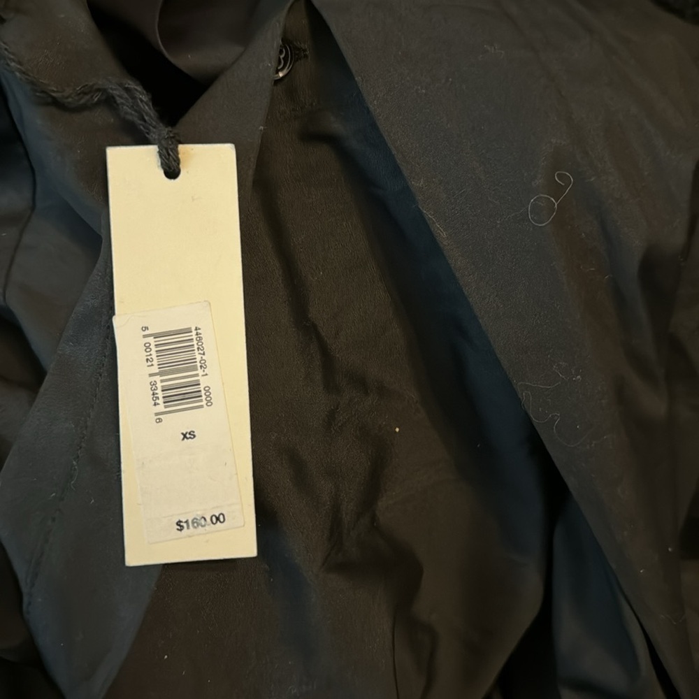 NWOT Banana Republic Black Poplin Maxi Shirtdress in Black (Size XS) - Picture 6 of 13